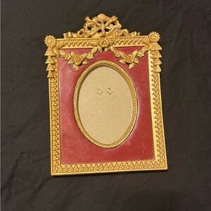 Vintage Gold and Red Ornate Picture Frame